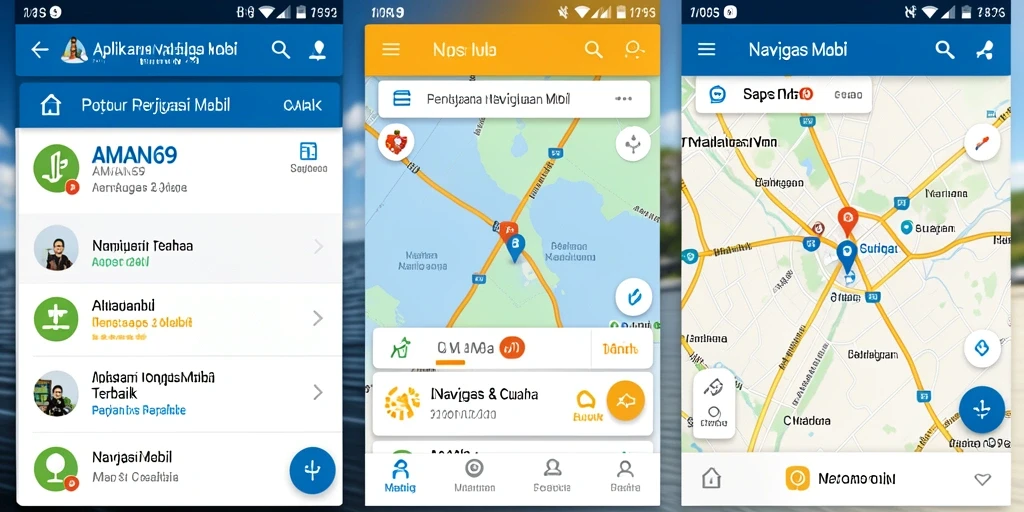 Tampilan antarmuka AMAN69 yang menawan dan fungsional untuk navigasi mobil.
