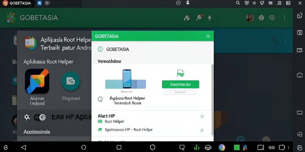 Tampilan antarmuka pengguna GOBETASIA yang sederhana dan efektif.