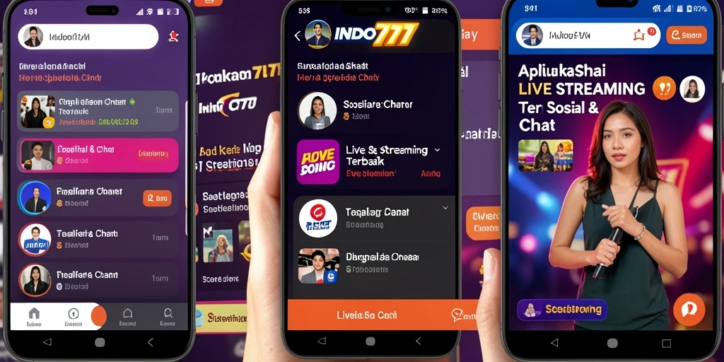 Antarmuka aplikasi INDO777 yang ramah pengguna untuk Live Streaming.