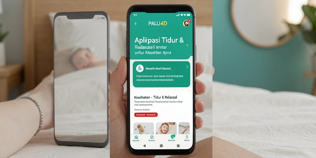 Tampilan utama aplikasi PALU4D dengan fitur Tidur & Relaksasi.