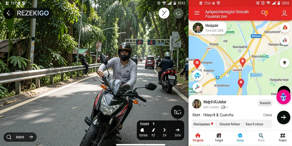 Tampilan antarmuka REZEKIGO dengan fitur Navigasi Motor.