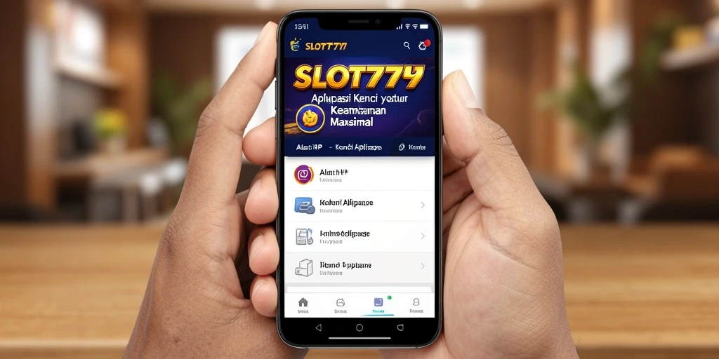 Tampilan antarmuka aplikasi SLOT777 yang sederhana dan fungsional.